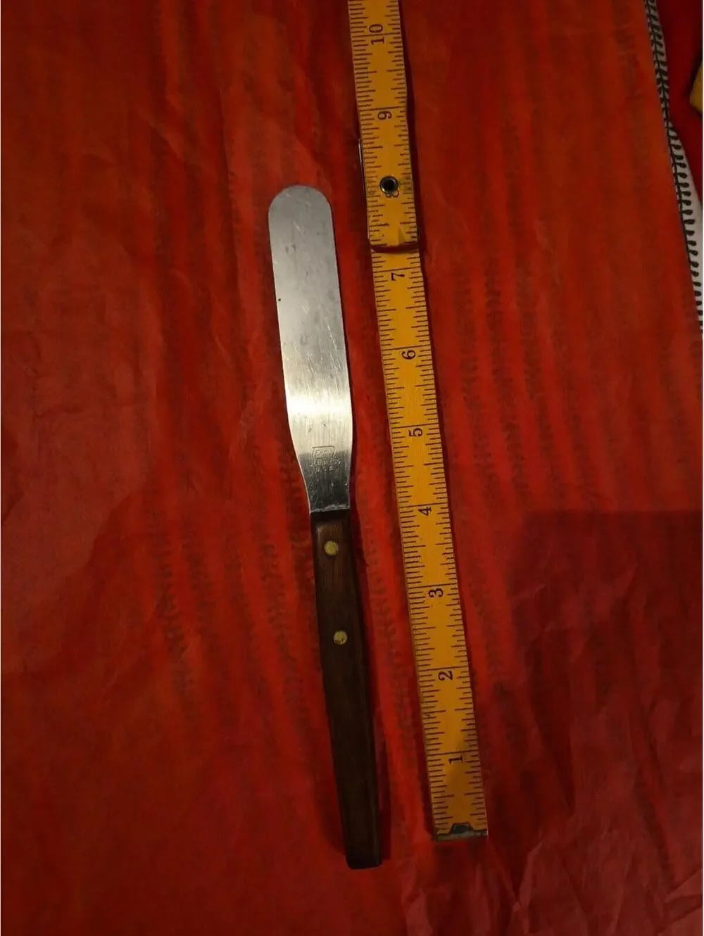 Small Ekco Icing Knife Cake Butter Spreader Stainless Vintage Wood Handle 8